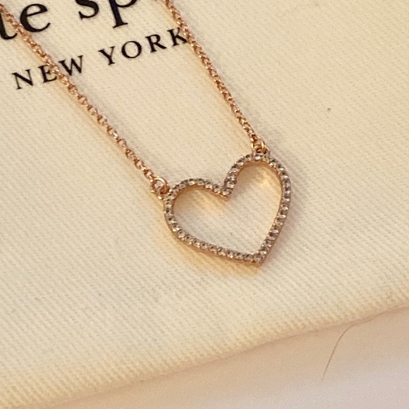 Kate Spade pave heart necklace - Picture 4 of 6